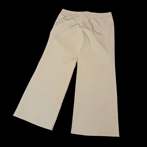 Escada Cotton Elastane Wide Leg Trousers Plus Size Ladies 36 Waist Old Money - Picture 2 of 6